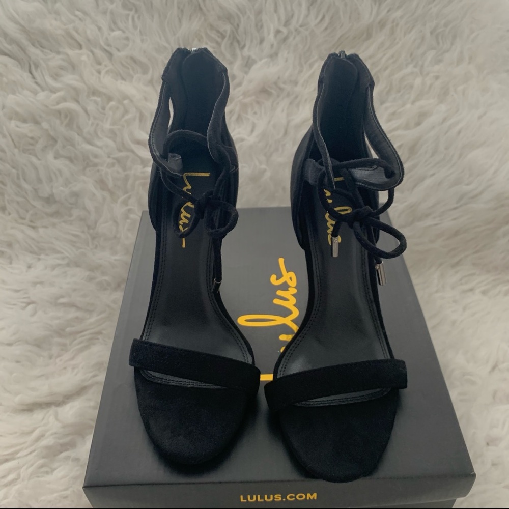 Tie Up Ankle Strap Heels • Size 7